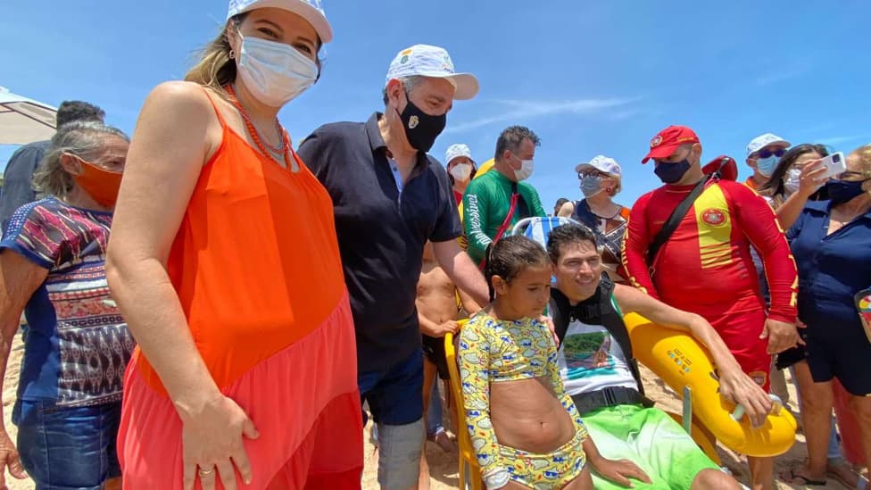 Praia Acessível: terceira estação do projeto é inaugurada na praia de Majorlândia, em Aracati