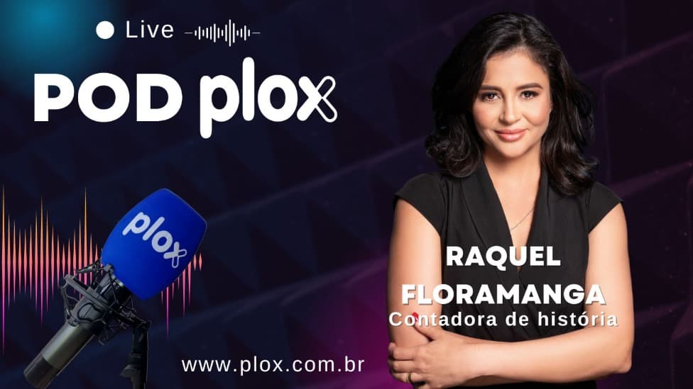 Raquel Floramanga, contadora de histórias, é entrevistada no PodPlox