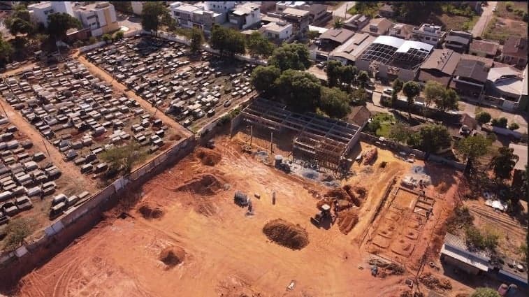 Obras de modernização e ampliação do Cemitério Municipal Sr. do Bonfim avançam em Fabriciano