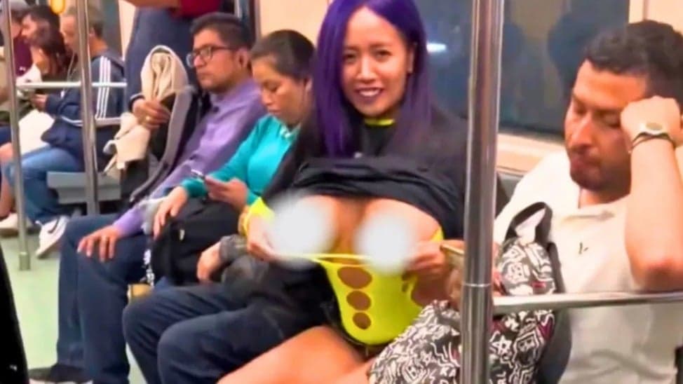 Atriz escandaliza ao gravar filme pornô em vagão de metrô com passageiros