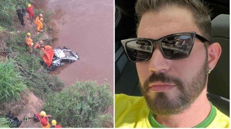 Carro despenca de ponte e padeiro é encontrado morto no Rio das Velhas