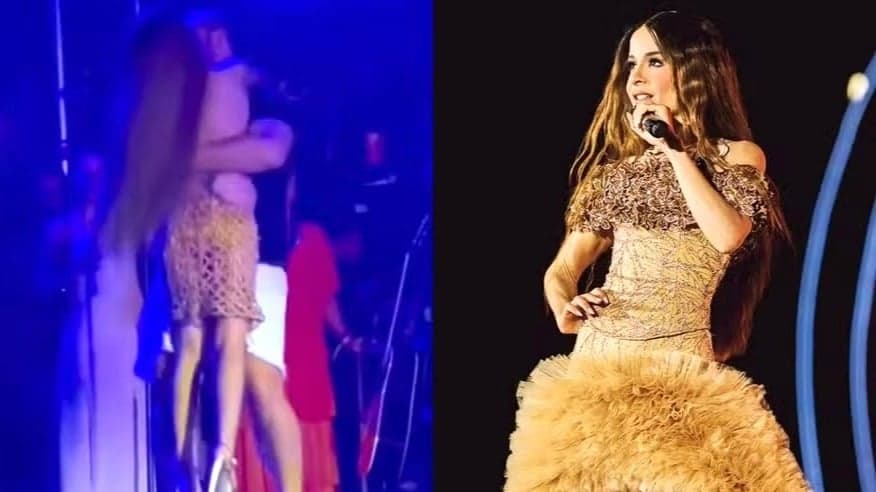 Maiara é carregada do palco durante show em cruzeiro e comportamento divide opiniões