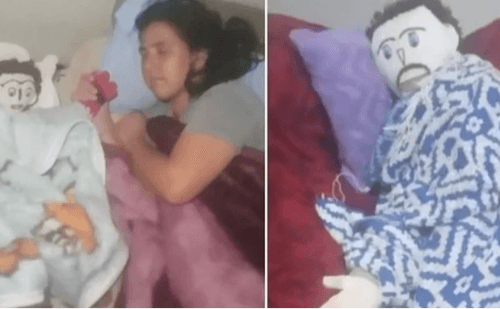 Brasileira diz que boneco 'marido' a traiu após nascimento de bonequinho