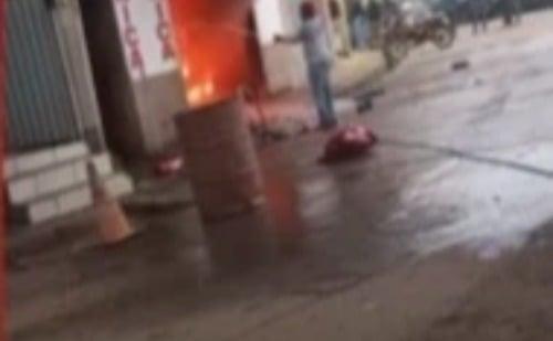 Fogo toma oficina no centro de Piedade de Caratinga