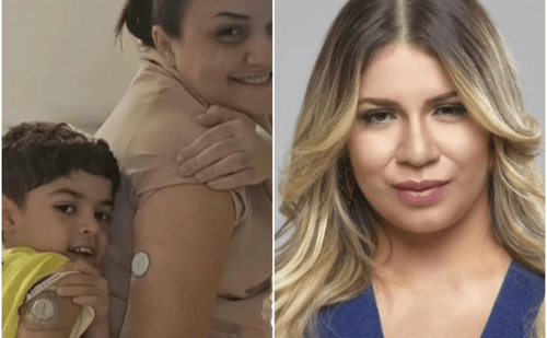 Filho de Marília Mendonça usa sensor para controlar diabetes tipo 1