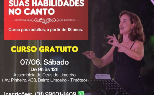 Oficina de canto gratuita se despede de Timóteo com edição no Limoeiro