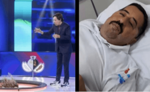 Bolachinha fratura a perna em gravação de programa da Record