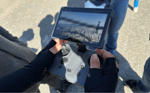 Drone da PCMG auxilia prisão em Montes Claros