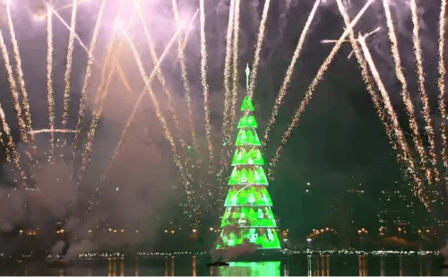 Árvore de Natal flutuante de 90 metros será instalada na Praia de Botafogo, no Rio