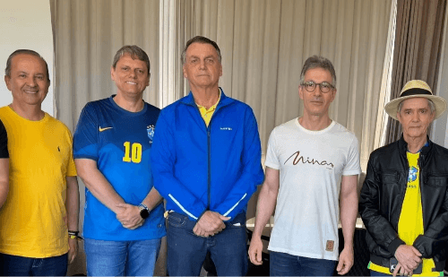 Zema se junta a Bolsonaro e Tarcísio em ato contra STF