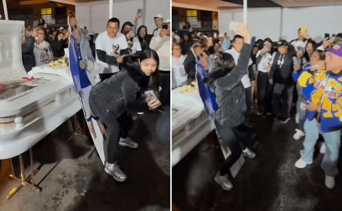 Despedida inusitada chama atenção em funeral com dança e totem do marido