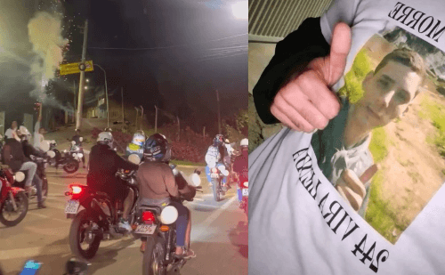 Despedida de jovem morto em colisão no Vale do Aço é marcada por homenagens e motociata em Ipatinga
