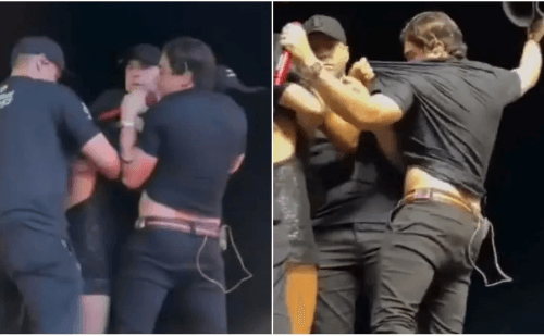 Vídeo: Fã invade palco e morde cantor Natanzinho durante show na Paraíba