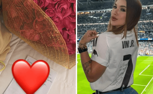 Virginia recebe flores após música de Vini Jr. e web especula reconciliação