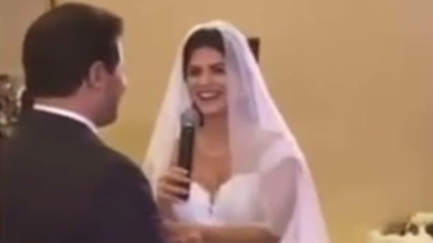 Vídeo: noiva se recusa a repetir voto do casamento e viraliza
